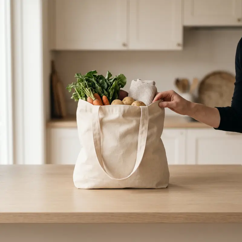Bolsas de tela y compra